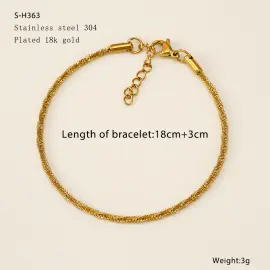 18K Gold Plated Titanium Steel Oval Link Bracelet | Minimalist Fashion Metal Chain Jewelry Wholesale - Jewelryto