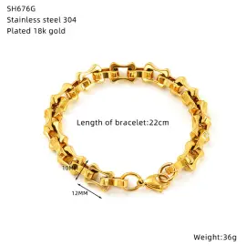 Wholesale Stainless Steel Hip-Hop Bracelet | Bulk Supplier & Factory Price Bold Titanium Unisex - Jewelryto