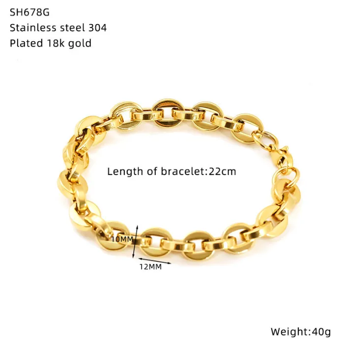 Wholesale Stainless Steel Hip-Hop Bracelet | Bulk Supplier & Factory Price Bold Titanium Unisex