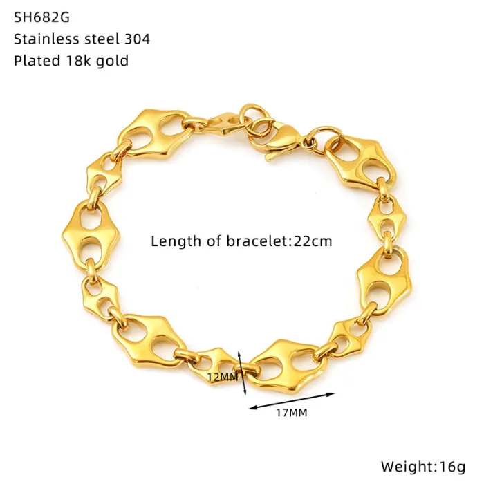 Wholesale Stainless Steel Hip-Hop Bracelet | Bulk Supplier & Factory Price Bold Titanium Unisex