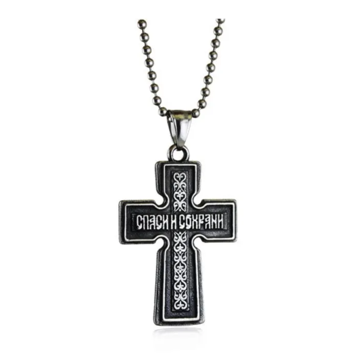 New Vintage Cross Stainless Steel Pendant | Creative Titanium Steel Necklace | Trendy Jewelry Wholesale for European and American Markets