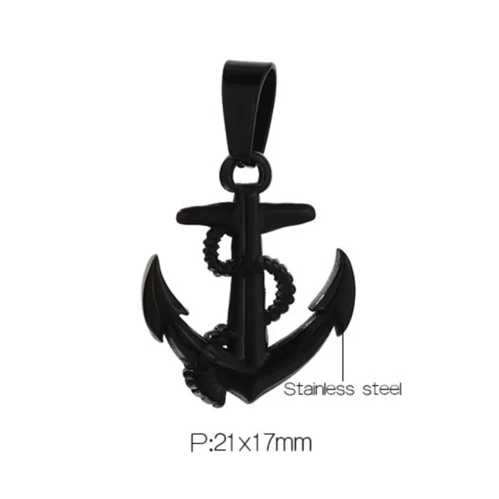 Trendy Vintage Stainless Steel Anchor Pendant | Creative DIY Fashion Jewelry Accessories | In-Stock Wholesale