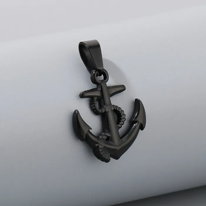 Trendy Vintage Stainless Steel Anchor Pendant | Creative DIY Fashion Jewelry Accessories | In-Stock Wholesale
