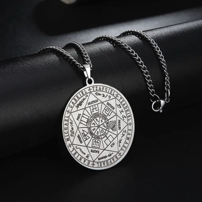 Wholesale Fashion Minimalist Laser Engraved Stainless Steel Necklace | Angel Long Oval Tag Pendant | 304 Stainless Steel Jewelry