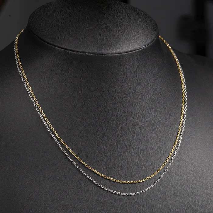 Stainless Steel Hammer Cross Clavicle Chain | 304 Stainless Steel Necklace | Vacuum 18K Gold Plated Craft | In-Stock Wholesale & Customizable