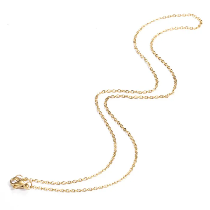 Stainless Steel Hammer Cross Clavicle Chain | 304 Stainless Steel Necklace | Vacuum 18K Gold Plated Craft | In-Stock Wholesale & Customizable