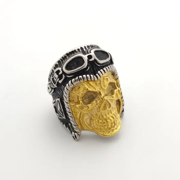 Wholesale Men's Punk Skull Aviator Glasses Rings for Europe and America - Sourcing for AliExpress and Amazon