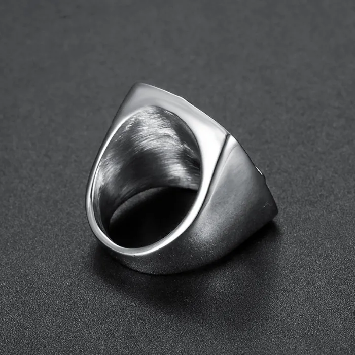 Men’s Viking Compass Ring – Nordic Sailor Cross Design, Titanium Steel, Wholesale Available