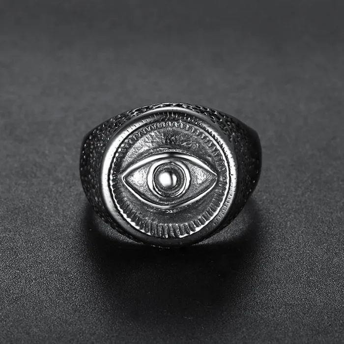 Eye of Horus Ring – Ancient Egyptian Symbol in Stainless Steel, Men’s Titanium Style Jewelry for Wholesale
