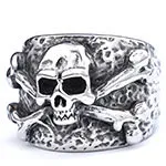 Men’s Punk Skull Ring – Vintage Titanium Steel Gothic Style, Hot-Selling Stainless Steel Jewelry for Wholesale