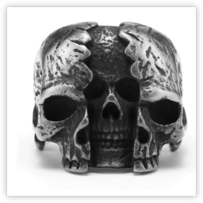 Unisex Punk Skull Ring – Vintage Gothic Style Stainless Steel Jewelry for Men & Women, Wholesale Available