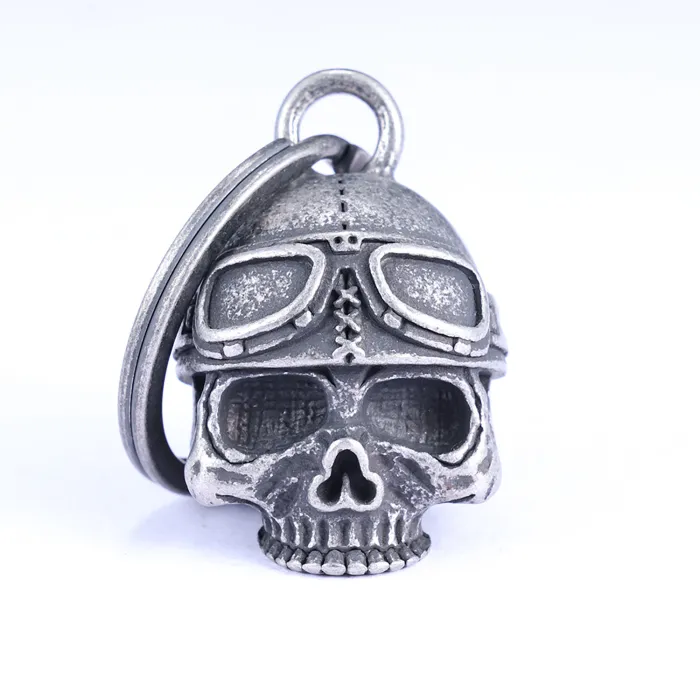 Motorcycle Guardian Bell Pendant – Vintage Stainless Steel Biker Necklace for Men, Protective Charm for Wholesale