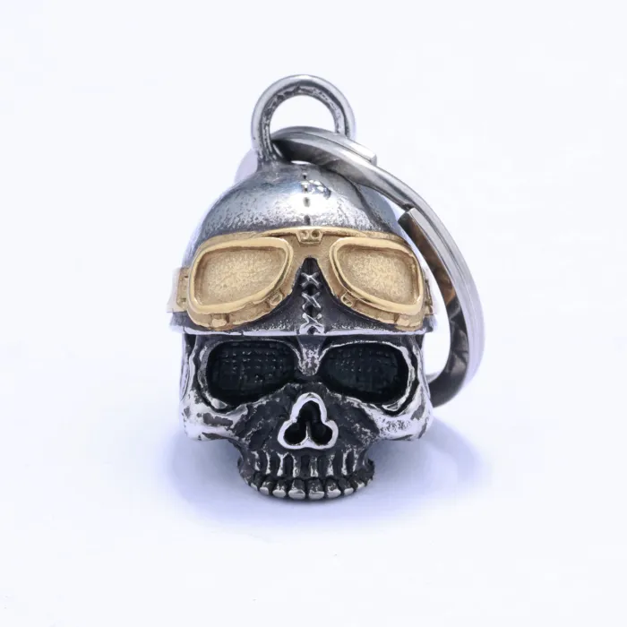 Motorcycle Guardian Bell Pendant – Vintage Stainless Steel Biker Necklace for Men, Protective Charm for Wholesale