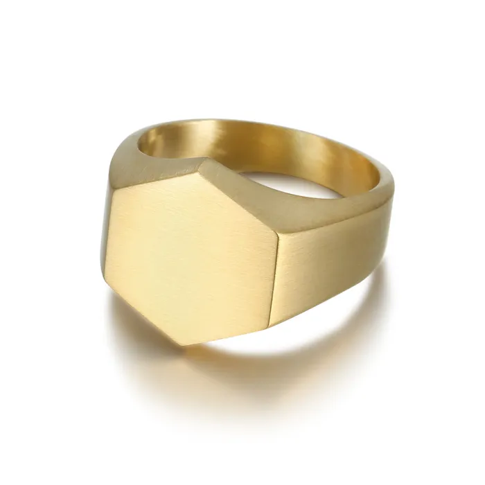 Unisex Geometric Engraved Ring – Minimalist Titanium Steel Design, Modern Fashion Jewelry for Wholesale