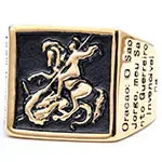 Paladin Dragon Slayer Ring – Bold Square Totem Design in Vintage Punk Style, Stainless Steel Statement Jewelry for Men, Wholesale