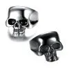 Men’s Punk Skull Ring – High-Polish Stainless Steel Gothic Jewelry, Bold Fashion Accessory for Wholesale
