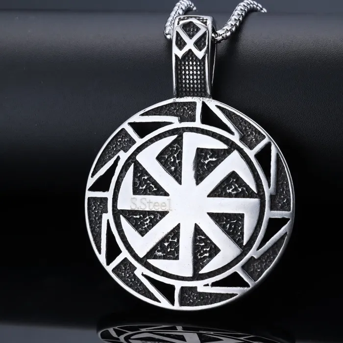 Viking Bear Totem Pendant – Norse Symbol Stainless Steel Necklace for Men, Nordic Mythology Jewelry Wholesale