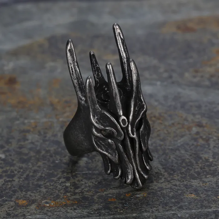 Knuckle-Inspired Skull Ring – Titanium Steel Men’s Gothic Fashion Jewelry, Bold Street Style Wholesale