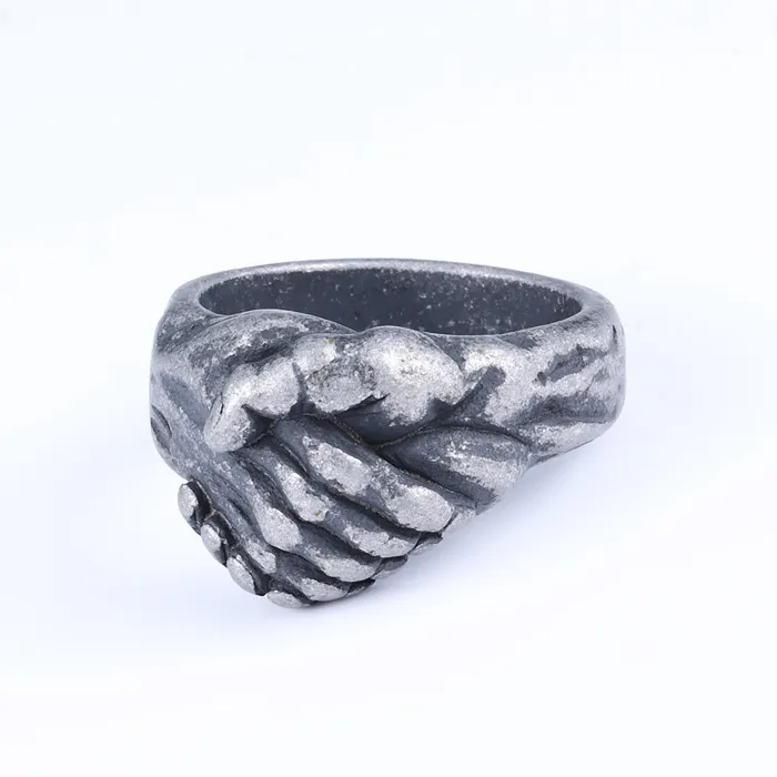 Unisex Vintage Punk Ring – Oxidized 316 Stainless Steel Daily Wear Fashion Band, Bold Minimalist Jewelry Wholesale