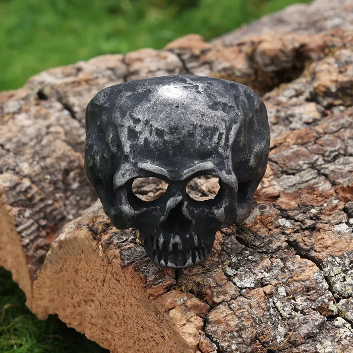 Unisex Skull Ring – Vintage Gothic Stainless Steel Fashion Jewelry for Men & Women, Wholesale Punk Accessories