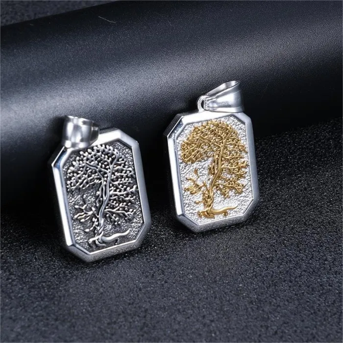 Tree of Life Pendant – Symbolic Stainless Steel Spiritual Necklace, Bestseller Totem Jewelry Wholesale (In Stock)