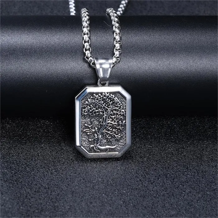 Tree of Life Pendant – Symbolic Stainless Steel Spiritual Necklace, Bestseller Totem Jewelry Wholesale (In Stock)