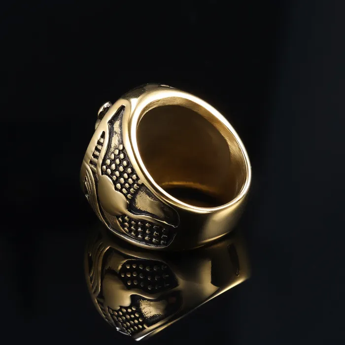 Lion Head Ring – Bold Stainless Steel Streetwear Jewelry for Men, Fashion Statement Animal Totem Ring Wholesale