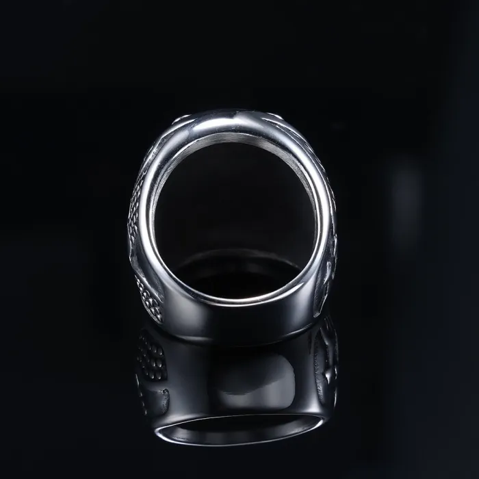 Lion Head Ring – Bold Stainless Steel Streetwear Jewelry for Men, Fashion Statement Animal Totem Ring Wholesale