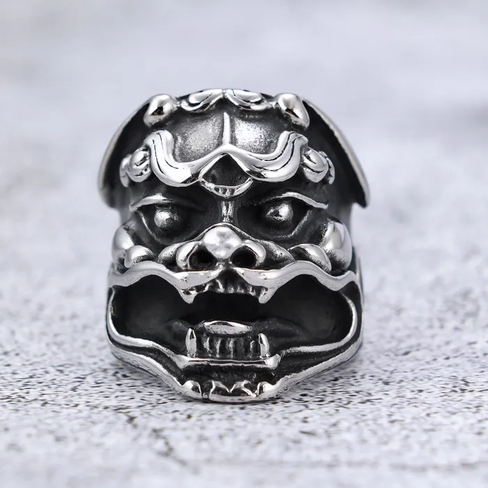 Qilin Motorcycle Ring – Bold Chinese Mythical Beast Stainless Steel Biker Style Jewelry, Factory Wholesale & Dropshipping
