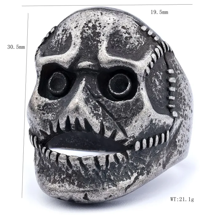 Slipknot-Inspired Mask Ring – Titanium Steel Gothic Punk Band Style Men’s Ring, Vintage Stainless Steel Jewelry Wholesale