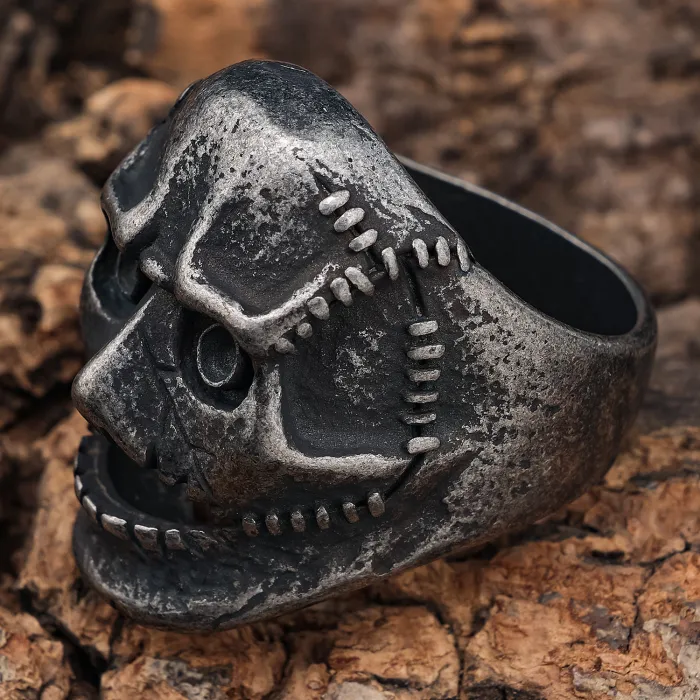 Slipknot-Inspired Mask Ring – Titanium Steel Gothic Punk Band Style Men’s Ring, Vintage Stainless Steel Jewelry Wholesale