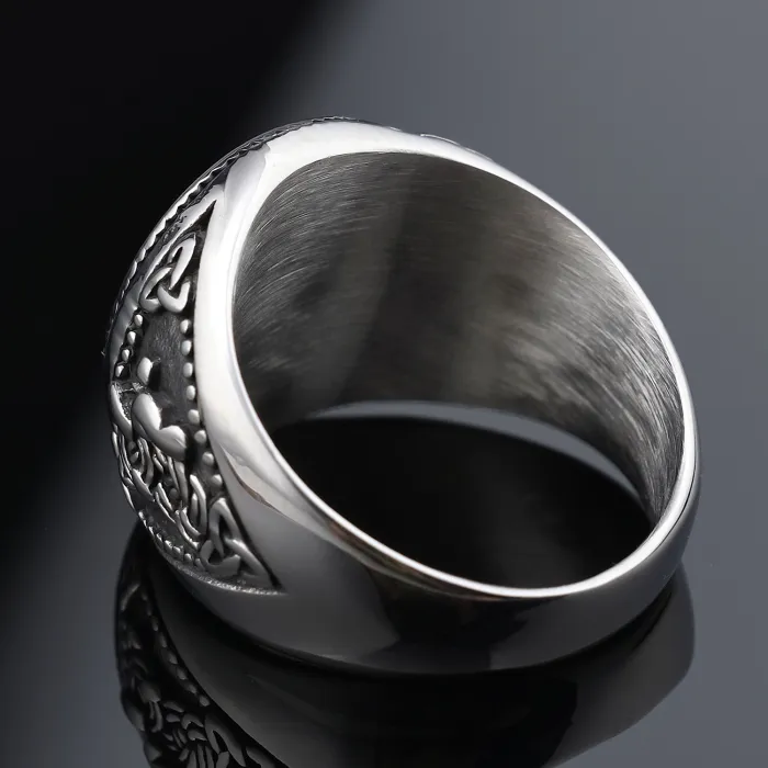 Viking Rune Ring – Vintage Stainless Steel Norse Symbol Ring for Men, Bold Nordic Design Jewelry Wholesale (In Stock)