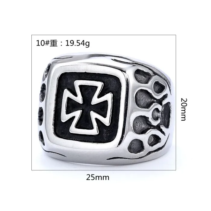 Minimalist Cross Ring – Unisex Titanium Steel High-End Polished Design, In-Stock Wholesale Fashion Jewelry