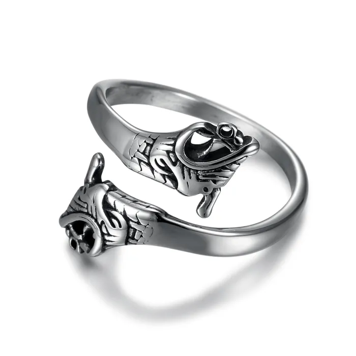 Viking Guardian Ring – Unisex Titanium Steel Norse Protector Symbol Band, Nordic Jewelry Wholesale In Stock