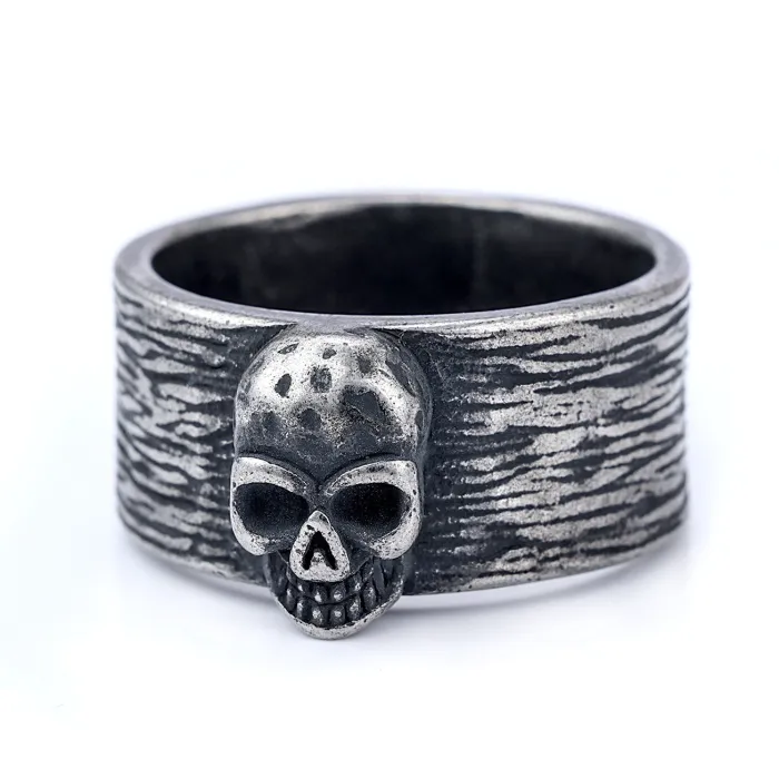 Vintage Skull Ring – Unisex Gothic Punk Style Stainless Steel Band, Retro Skeleton Jewelry Wholesale