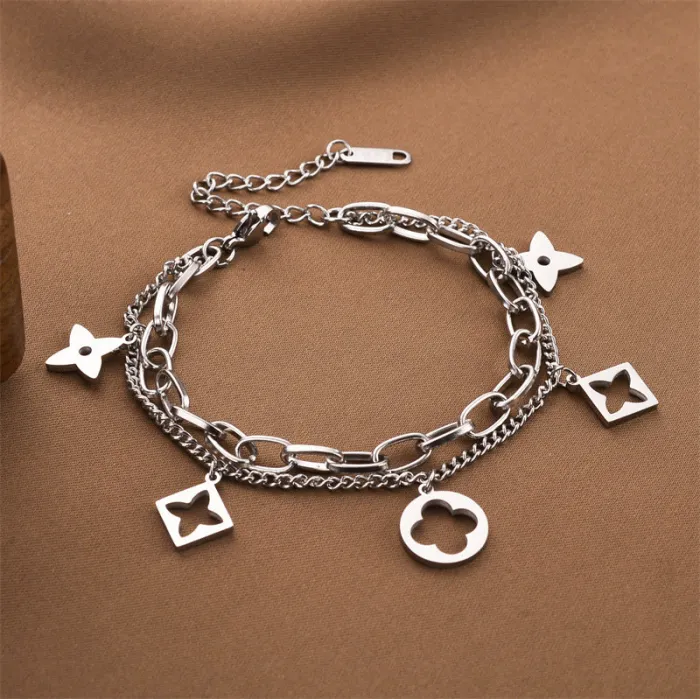 Bohemian Gold Stainless Steel Bracelet – Korean Style Charm Link Chain for Women | Tarnish-Free Jewelry | Wholesale