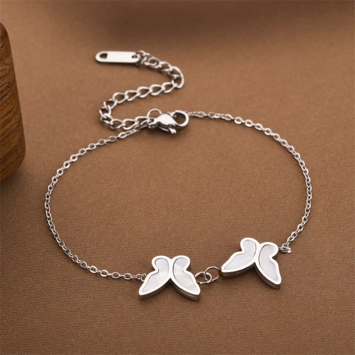 Butterfly Charm Bracelet – Korean Boho Style Stainless Steel Jewelry for Women | Tarnish-Free | Wholesale