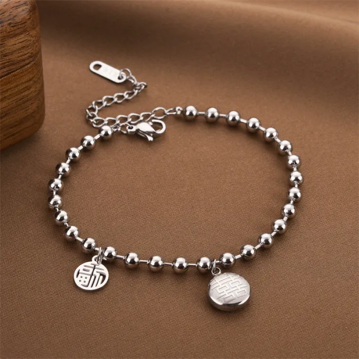 Bohemian Style Women's Titanium Steel Bracelet – Korean Trend, Fade-Resistant Jewelry