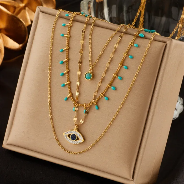 Wholesale Colorful Rhinestone Heart Choker Necklace – Dainty Gold-Plated Stainless Steel Short Chain for Women | Sweet Aesthetic Jewelry