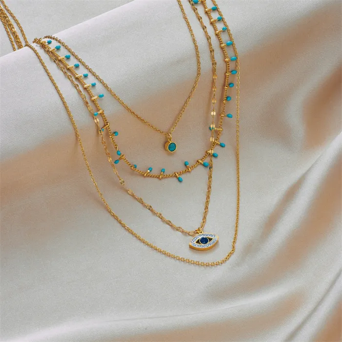 Wholesale Colorful Rhinestone Heart Choker Necklace – Dainty Gold-Plated Stainless Steel Short Chain for Women | Sweet Aesthetic Jewelry