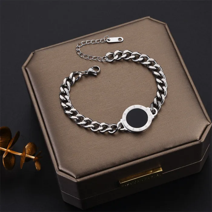Chunky Roman Coin Jewelry Set – Vintage Gold Stainless Steel Necklace & Bracelet with Heavy Chain Links | Statement Accessories for Women | Wholesale