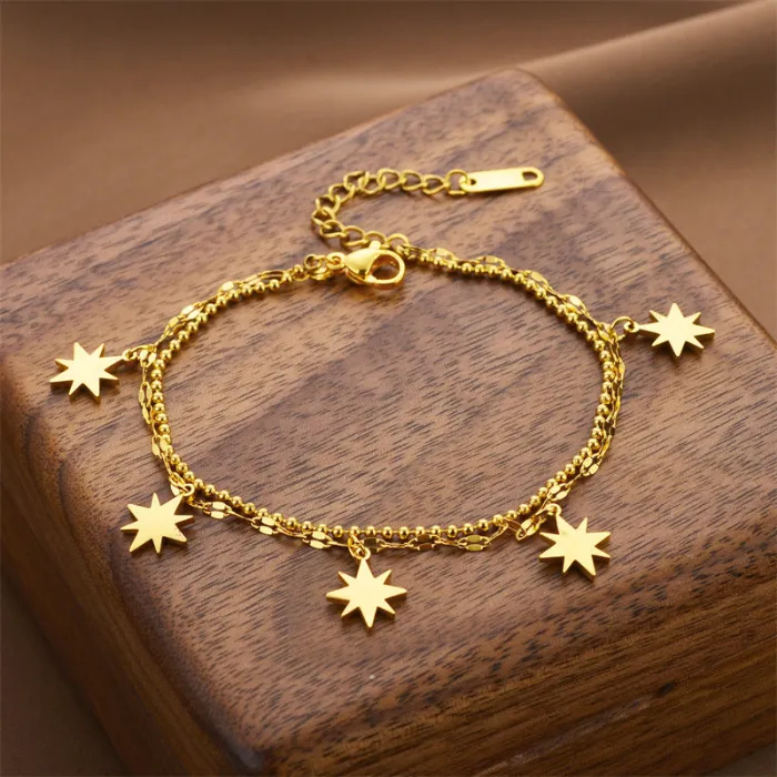 Korean Bohemian Style Titanium Steel Bracelet – Women's Fashion Fade-Resistant Jewelry