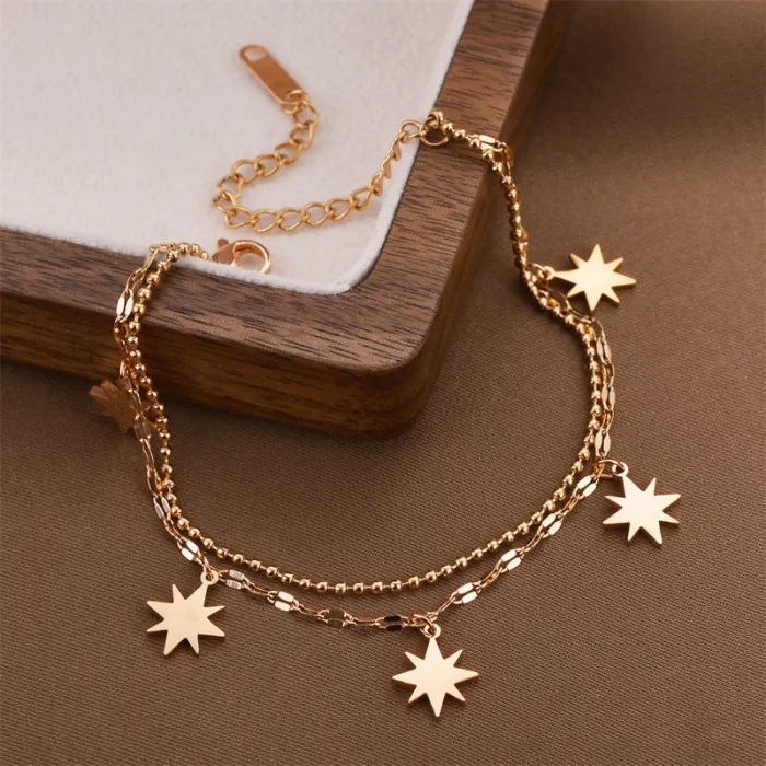 Korean Bohemian Style Titanium Steel Bracelet – Women's Fashion Fade-Resistant Jewelry