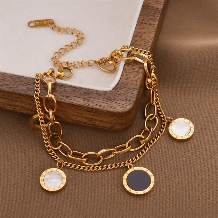 Bohemian Style Stainless Steel Bracelet – Korean Fashion Tarnish-Free Chain for Women | Everyday Minimalist Jewelry | Wholesale