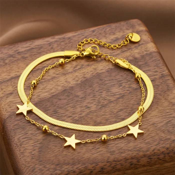 Bohemian Stainless Steel Bracelet – Korean Style Tarnish-Free Women’s Fashion Jewelry | Daily Wear | Wholesale