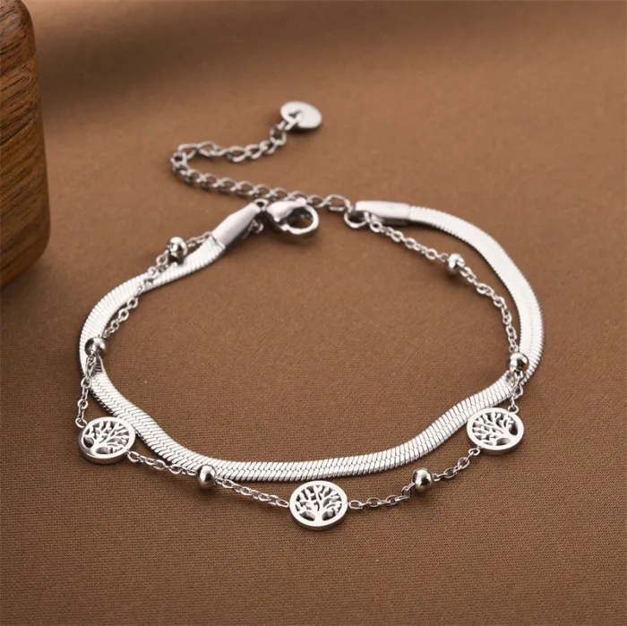 Bohemian Stainless Steel Bracelet – Korean Style Tarnish-Free Chain Bracelet for Women | Minimalist Jewelry | Wholesale