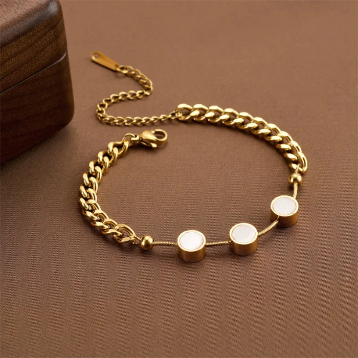 Bohemian Style Stainless Steel Bracelet – Korean Minimalist Tarnish-Resistant Chain for Women | Fashion Jewelry | Wholesale