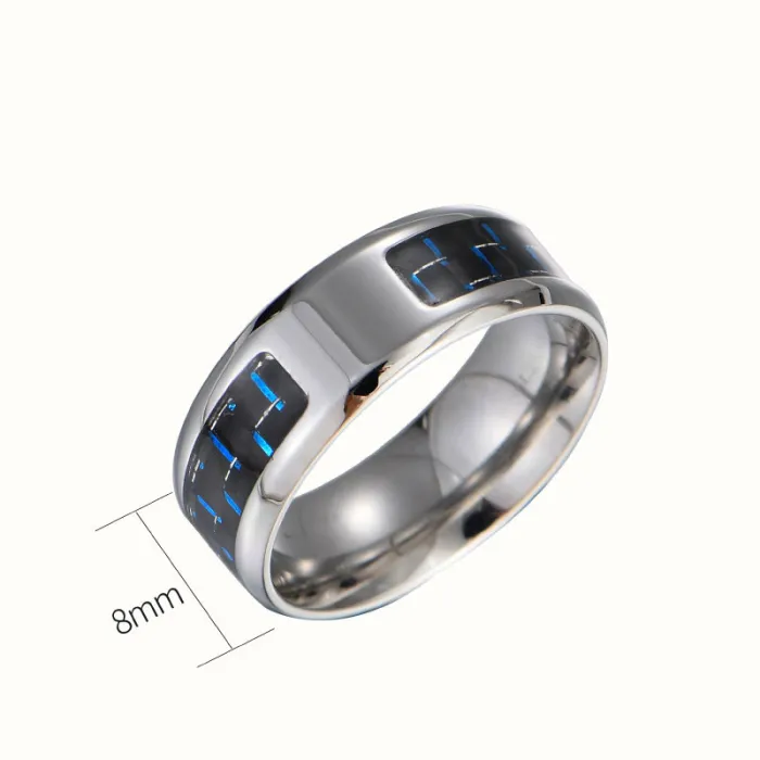 Blank Carbon Fiber Ring for Men – Fashionable Ins Style Jewelry | Engravable Laser Custom Ring