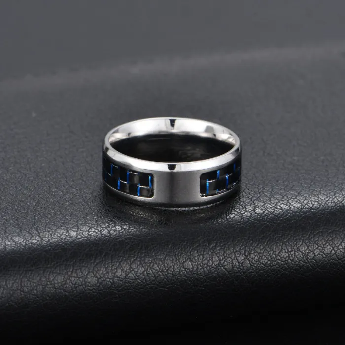 Blank Carbon Fiber Ring for Men – Fashionable Ins Style Jewelry | Engravable Laser Custom Ring