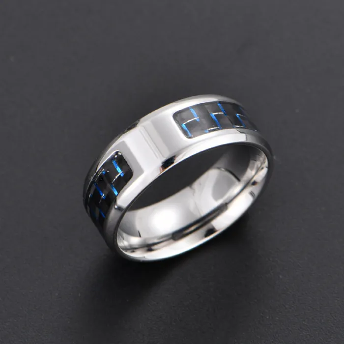 Blank Carbon Fiber Ring for Men – Fashionable Ins Style Jewelry | Engravable Laser Custom Ring